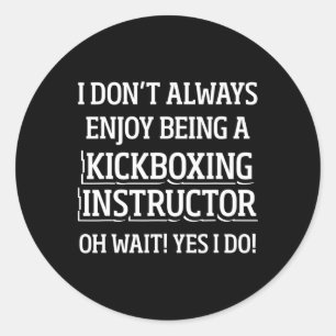 Sticker Rond Instructeur de kickboxing Entraînement de kick box