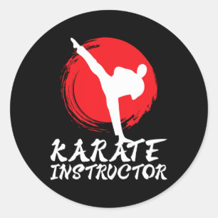 Sticker Rond Instructeur Karate Enseignant Karate Instructeur K