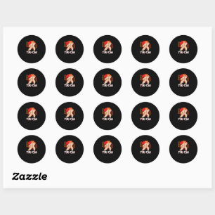 Sticker Rond Instructeur Tai Chi Tai Chi Cat