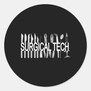 Sticker Rond Instruites de technologie chirurgicale Scrub