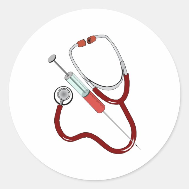 Sticker Rond instruments médicaux (Devant)