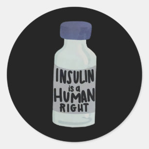 Sticker Rond Insuline Est Un Droit Humain Diabète Sensibilisati