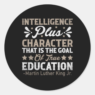 Sticker Rond Intelligence Plus Character Journee Mlk Histoire N