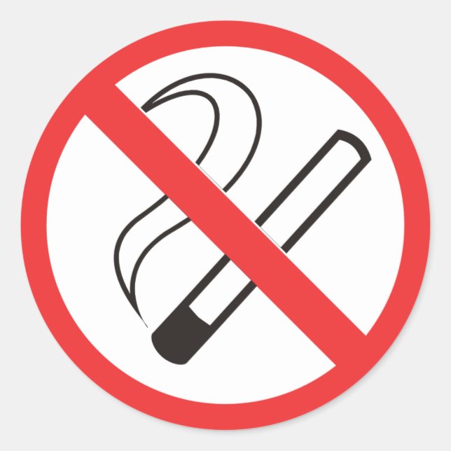 Sticker Rond interdiction 6 interdiction de fumer (Devant)