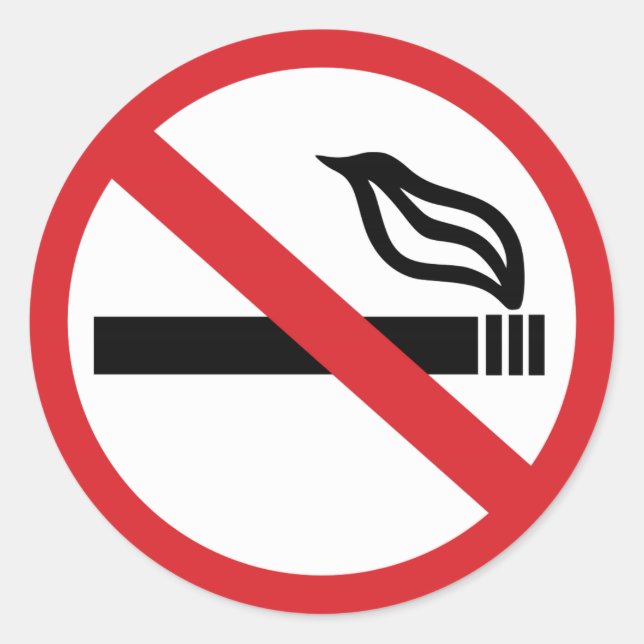 Sticker Rond Interdiction de fumer (Devant)