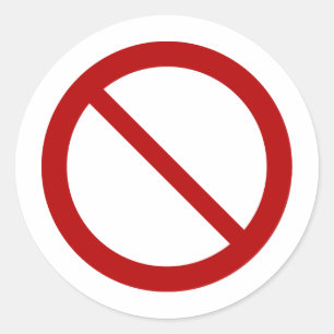 Sticker Rond InterdictionSign2_Vector_Clipart interdiction non