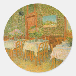 Sticker Rond Intérieur d'un restaurant