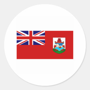 Sticker Rond International de DRAPEAU des Bermudes