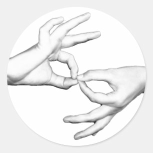 Sticker Rond Interprète ASL