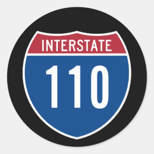 Sticker Rond Interstate 110