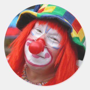 Sticker Rond introduisez les clowns