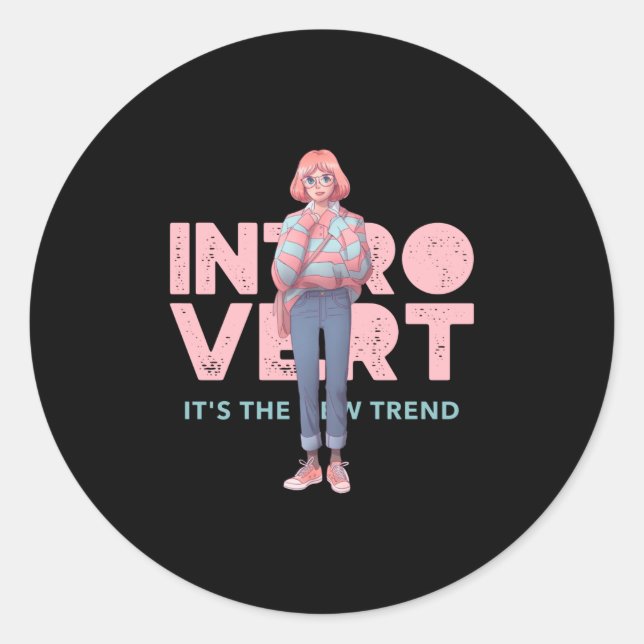 STICKER ROND INTROUVER ANIME GIRL (Devant)