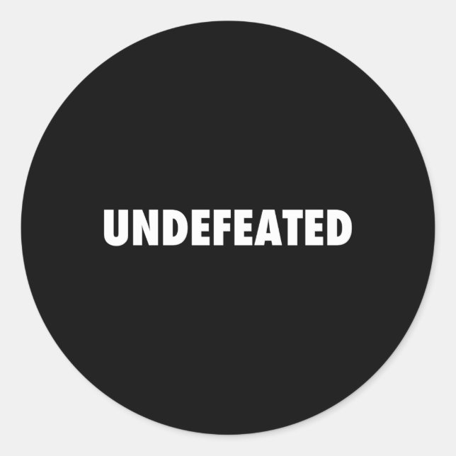 Sticker Rond Invaincu Les Champions Le Meilleur Numéro Un 1 (Devant)