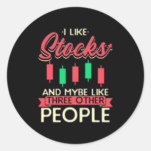 Sticker Rond Investisseur J'Aime Les Stocks