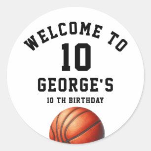 Sticker Rond Invitation d'anniversaire de garçon pour un tourno