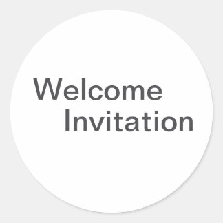 Sticker Rond Invitation de bienvenue