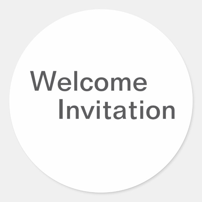 Sticker Rond Invitation de bienvenue (Devant)