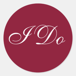 Sticker Rond Invitation de couleurs Bourgogne