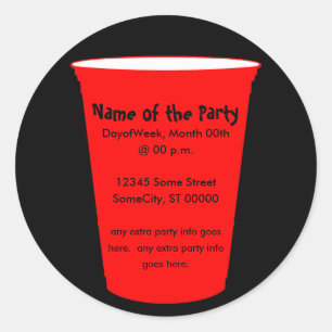Sticker Rond invitation de coupe