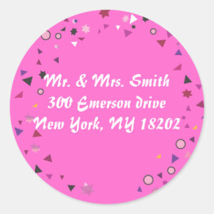 Sticker Rond Invitation du Bat mitzvah Abstact Tree of Life