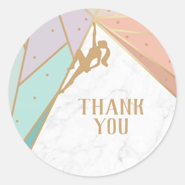 Sticker Rond Invitation Escalade Rock (Devant)