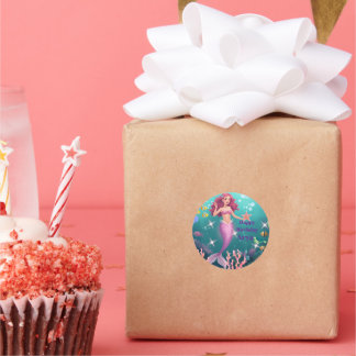 Sticker Rond Invitation personnalisée pour une fête d'anniversa