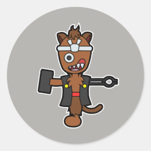 Sticker Rond Ippon-datara, le monstre de forgeron japonais