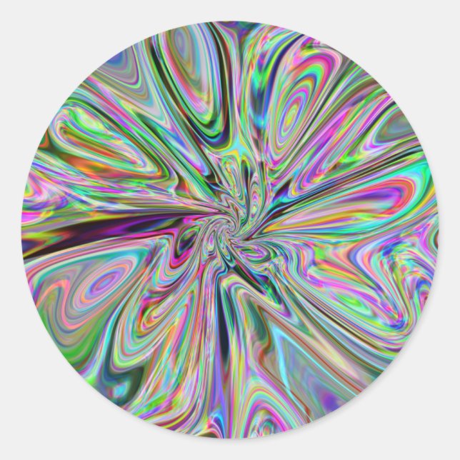 Sticker Rond Iridescente Chrome 12 (Devant)