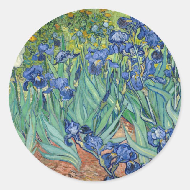 Sticker Rond Irises | Vincent van Gogh (Devant)