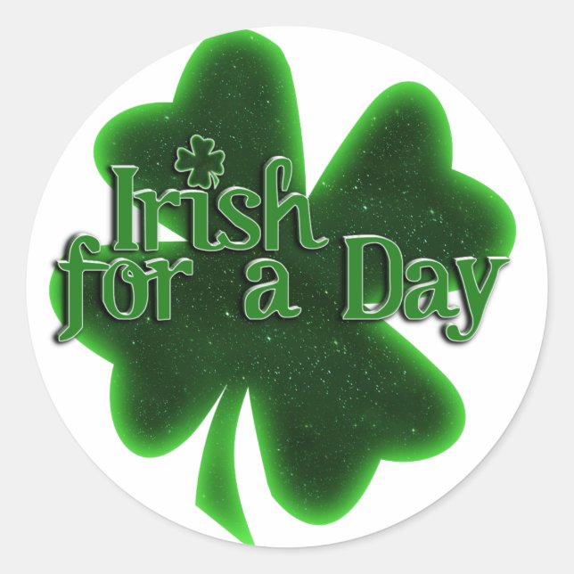Sticker Rond Irlandais pour une journée St. Patrick's Day (Devant)