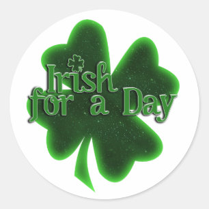Sticker Rond Irlandais pour une journée St. Patrick's Day