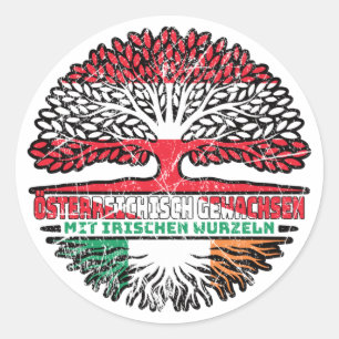 Sticker Rond Irlande Autriche Autriche Arbre