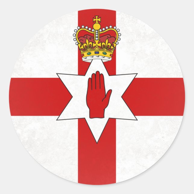 Sticker Rond Irlande du Nord (Devant)