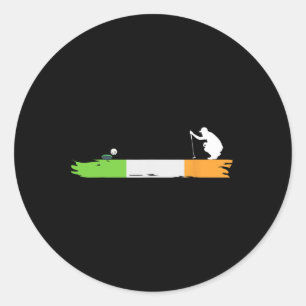 Sticker Rond Irlande Golf Irlande Drapeau Golf