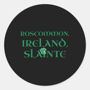 Sticker Rond Irlande Slainte C Irish Pride Heritage Comté Rosc