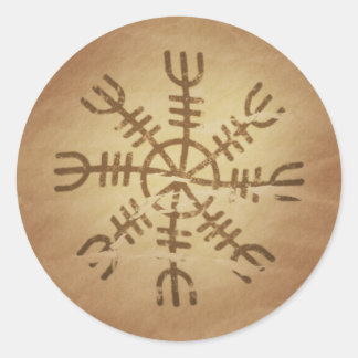 Sticker Rond Irrésistibilité Ancien charme magique islandais