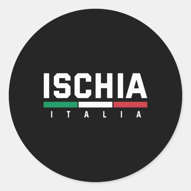 Sticker Rond Ischia Italie Italia Italia (Devant)