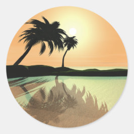 Sticker Rond Island Gold
