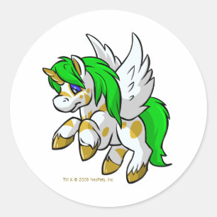 Sticker Rond Island Uni survolant Mystery Island