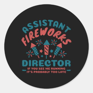 Sticker Rond Istant Feux Directeur Pour Femmes Hommes Drôle 4èm