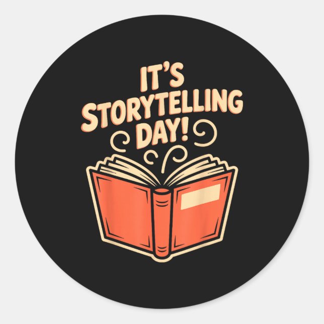 Sticker Rond It’s Storytelling Day Writing Creative Narrator St (Devant)