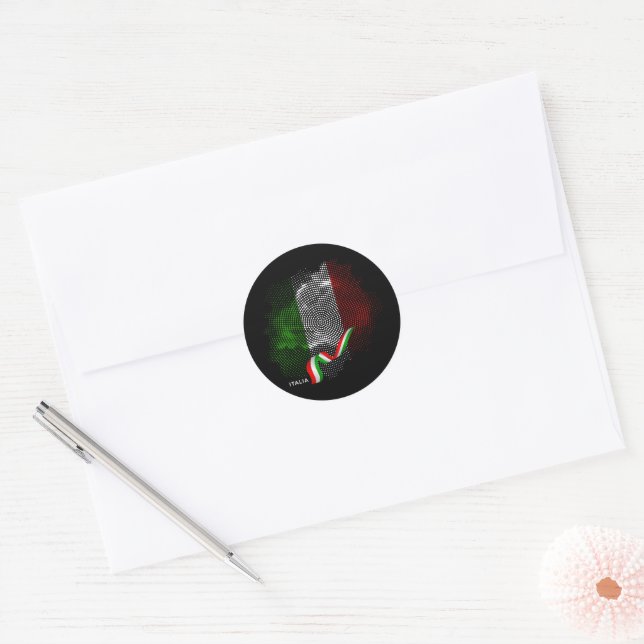 Sticker Rond Italian flag (Enveloppe)