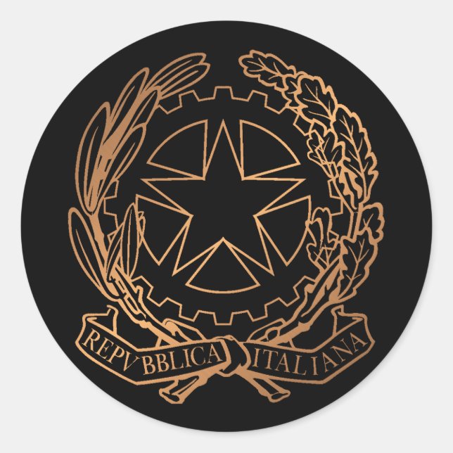 Sticker Rond Italie (Devant)