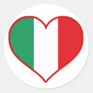 Sticker Rond Italie amour