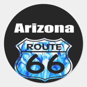 Sticker Rond Itinéraire 66 de l'Arizona