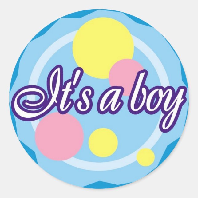 Sticker Rond It's A Boy (Devant)