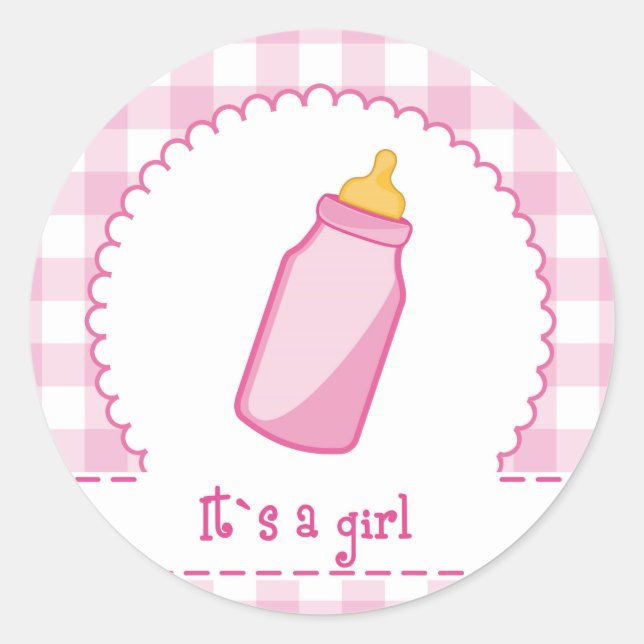 Sticker Rond its à girl (Devant)