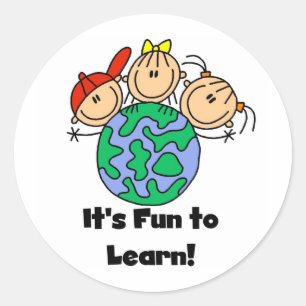 Sticker Rond It's Fun to Learn