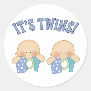 Sticker Rond ITS TWINS (Garçon)
