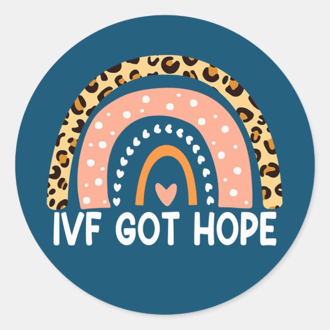 Sticker Rond IVF Obtient l'inspiration de l'espoir Rainbow IVF  (Devant)